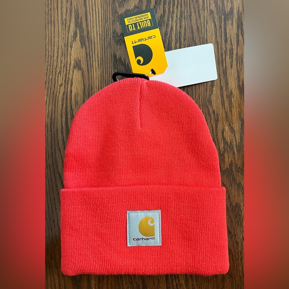 Carhartt Acrylic Knit Cuffed Beanie Hat A18-R85 - Bittersweet - One Size - New